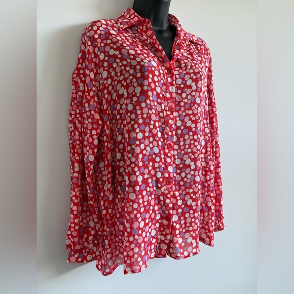 Molly Bracken Balloon Sleeves Shirt | Size Large - Picture 3 of 10